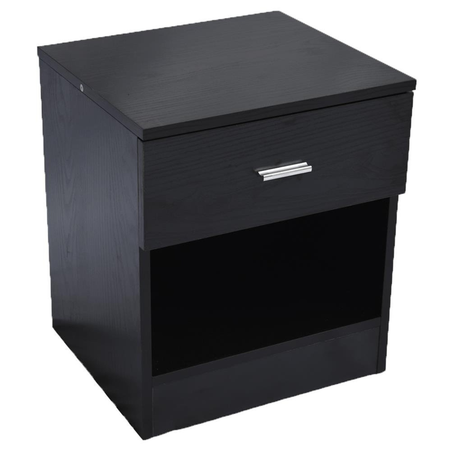 Black Wood Nightstand - image-4