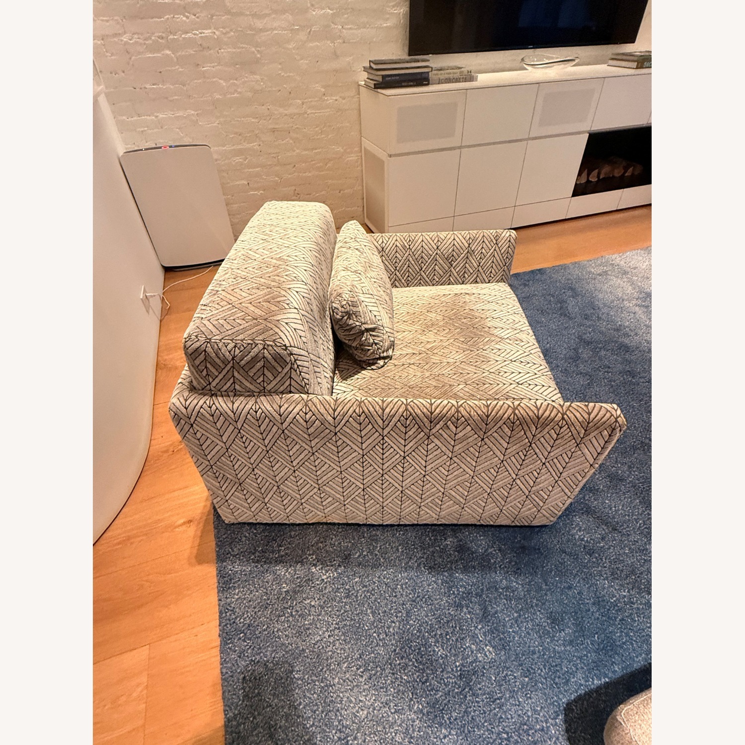 Dark Gray Fabric Armchair - image-2