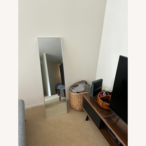 Used Light Gray Metal Wall Mirror for sale on AptDeco