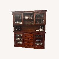 Pottery Barn Tucker Dark Brown Wood Sideboard