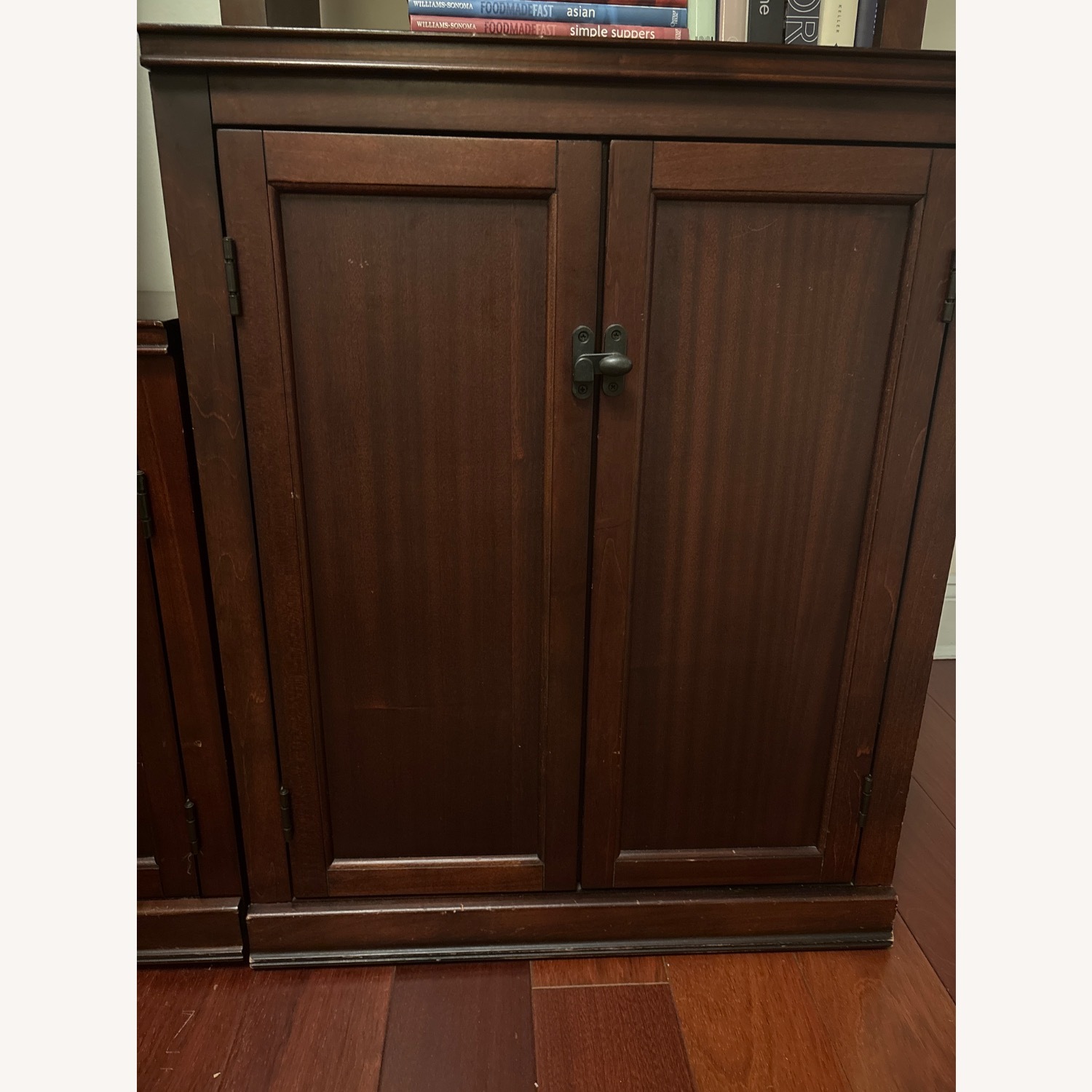 Pottery Barn Logan Dark Brown Wood Media Storage - image-5