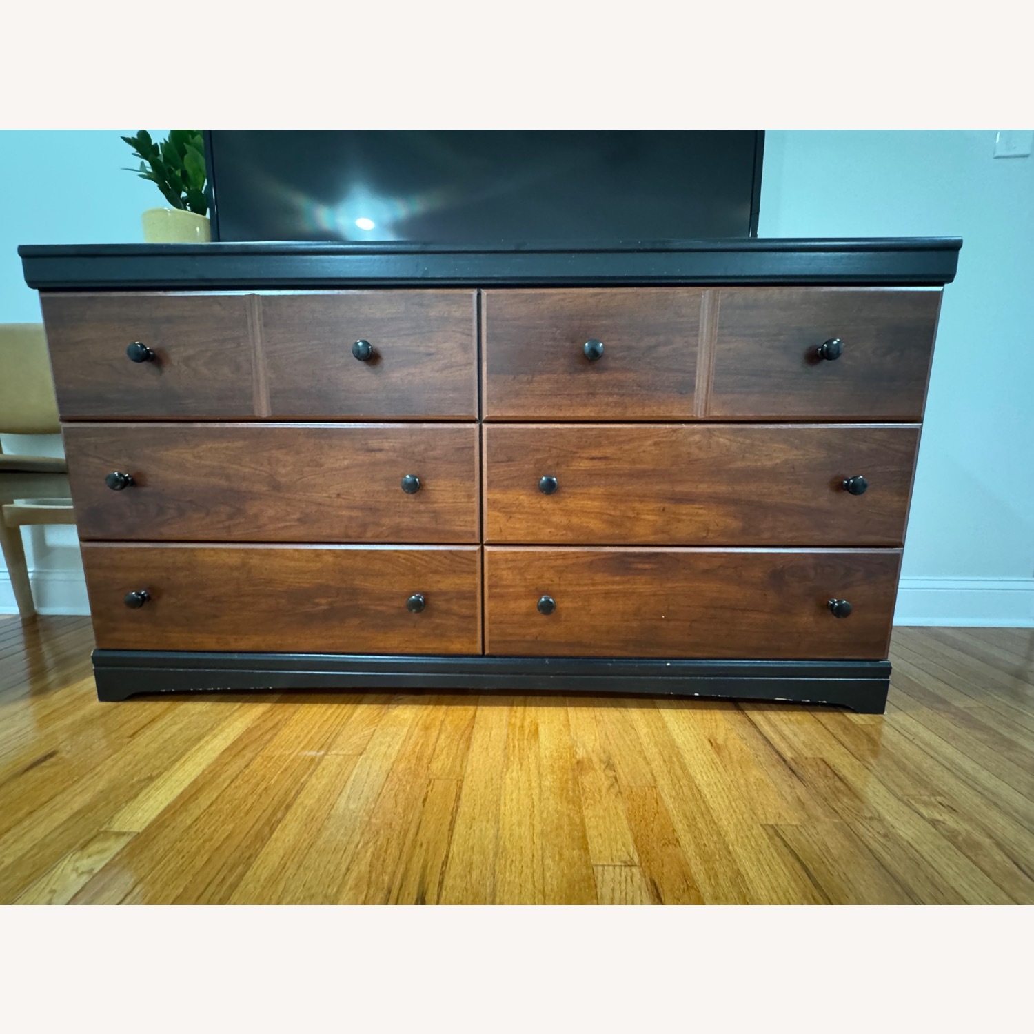 Raymour & Flanigan Dark Brown Wood Dresser - image-2