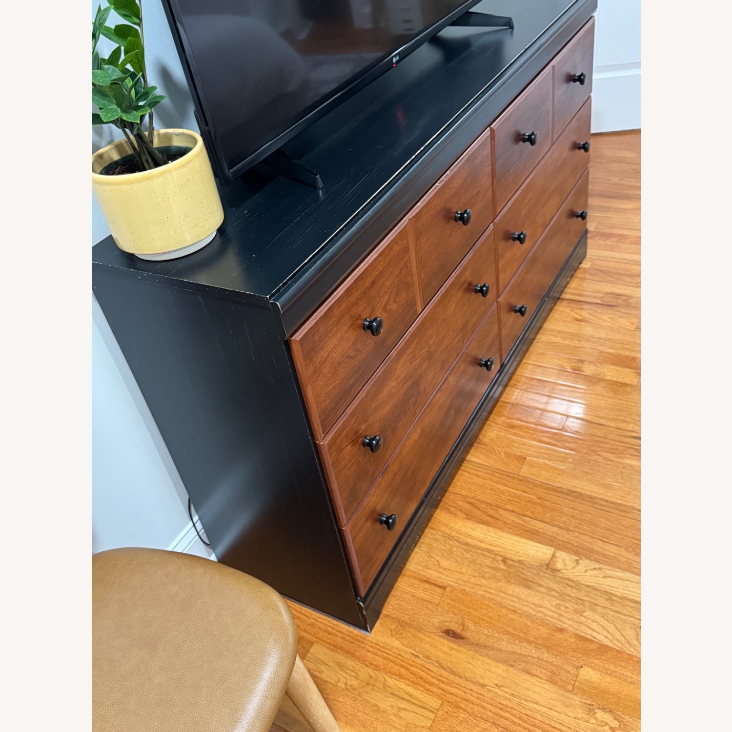 Raymour & Flanigan Dark Brown Wood Dresser - image-5