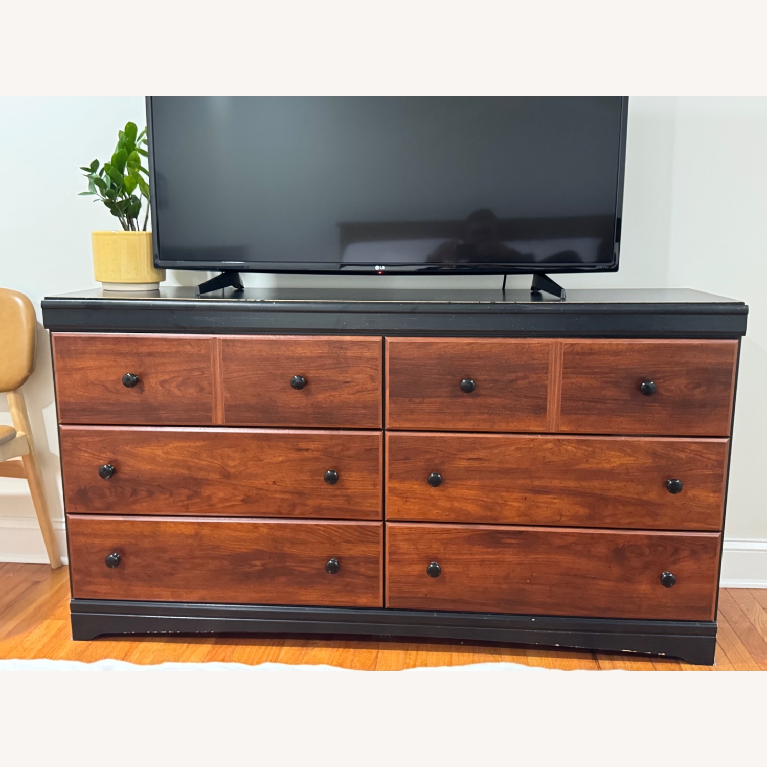Raymour & Flanigan Dark Brown Wood Dresser - image-1