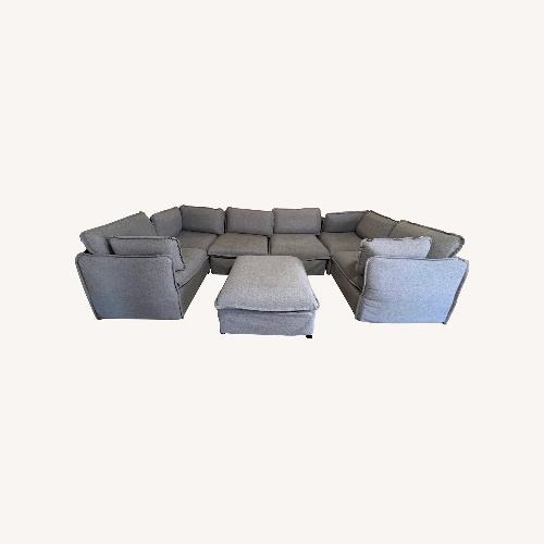 Used Modular Washable 6-seater U-sectional + Ottoman for sale on AptDeco