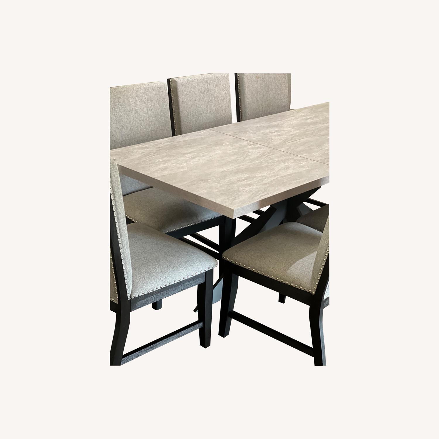 Light Gray Fabric Dining Sets - image-0