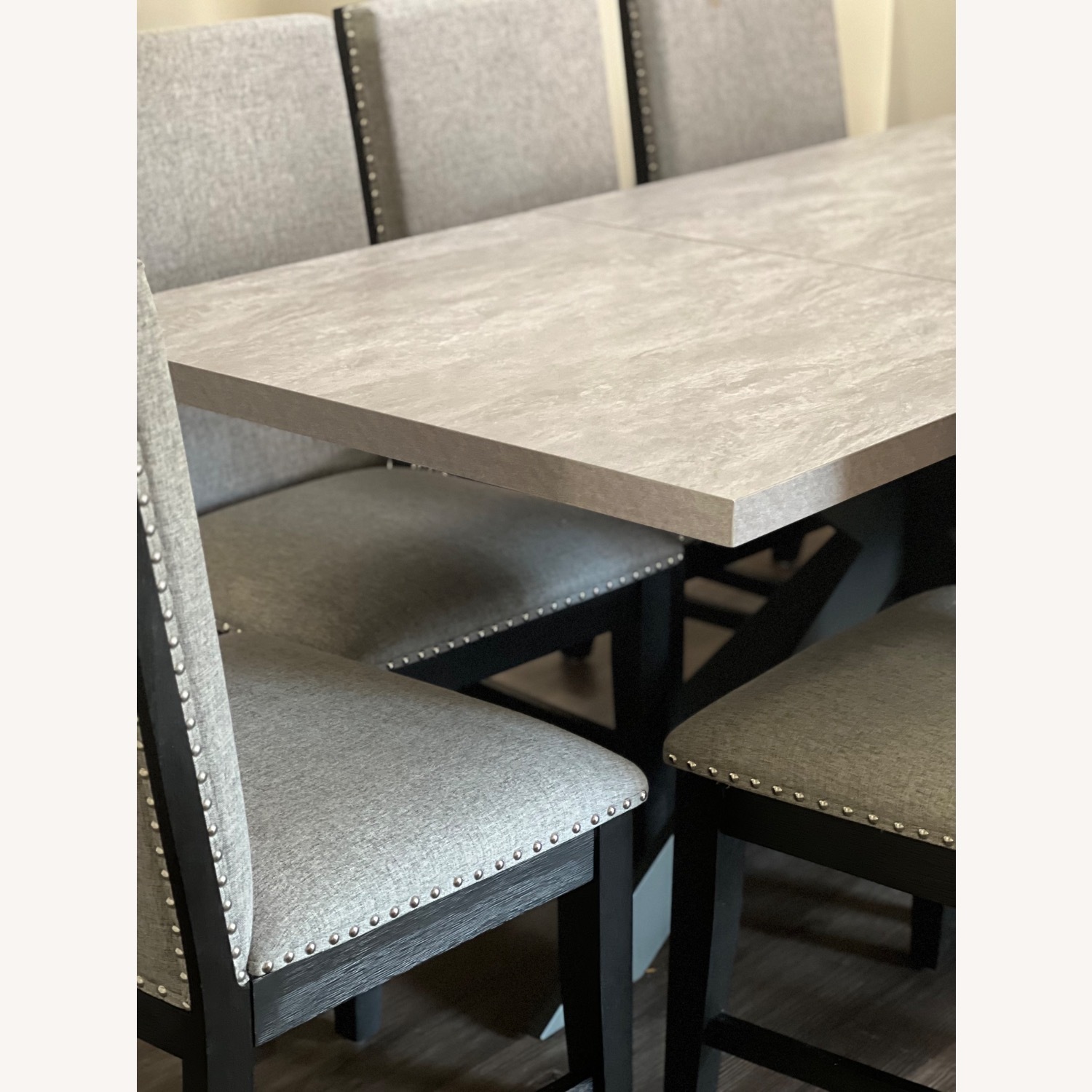 Light Gray Fabric Dining Sets - image-5