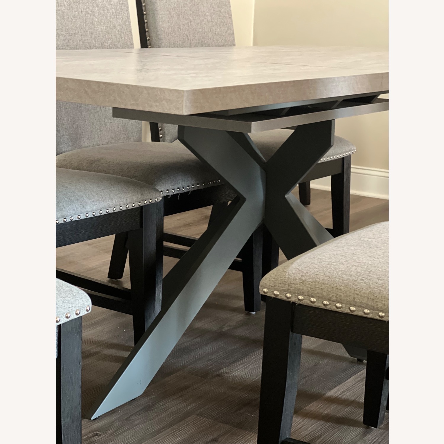 Light Gray Fabric Dining Sets - image-3