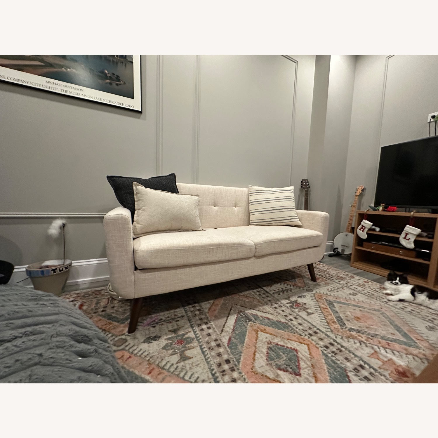 Amazon Natural Fabric 2 Seater Sofa - image-3