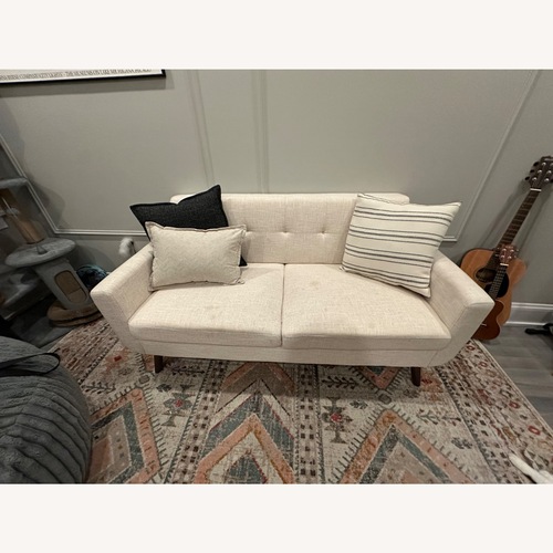Used Amazon Natural Fabric 2 Seater Sofa for sale on AptDeco