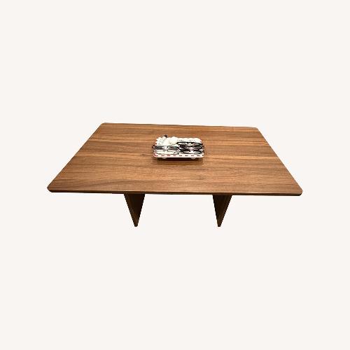 Used Home Depot Light Brown Wood Coffee Table for sale on AptDeco