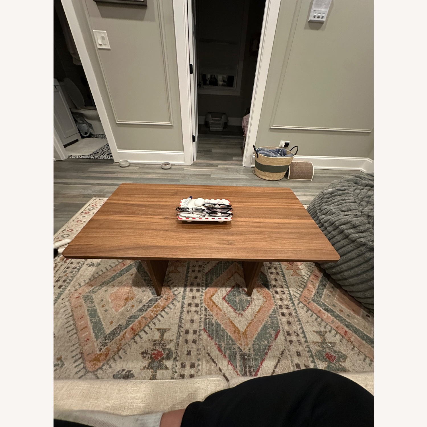 Home Depot Light Brown Wood Coffee Table - image-1