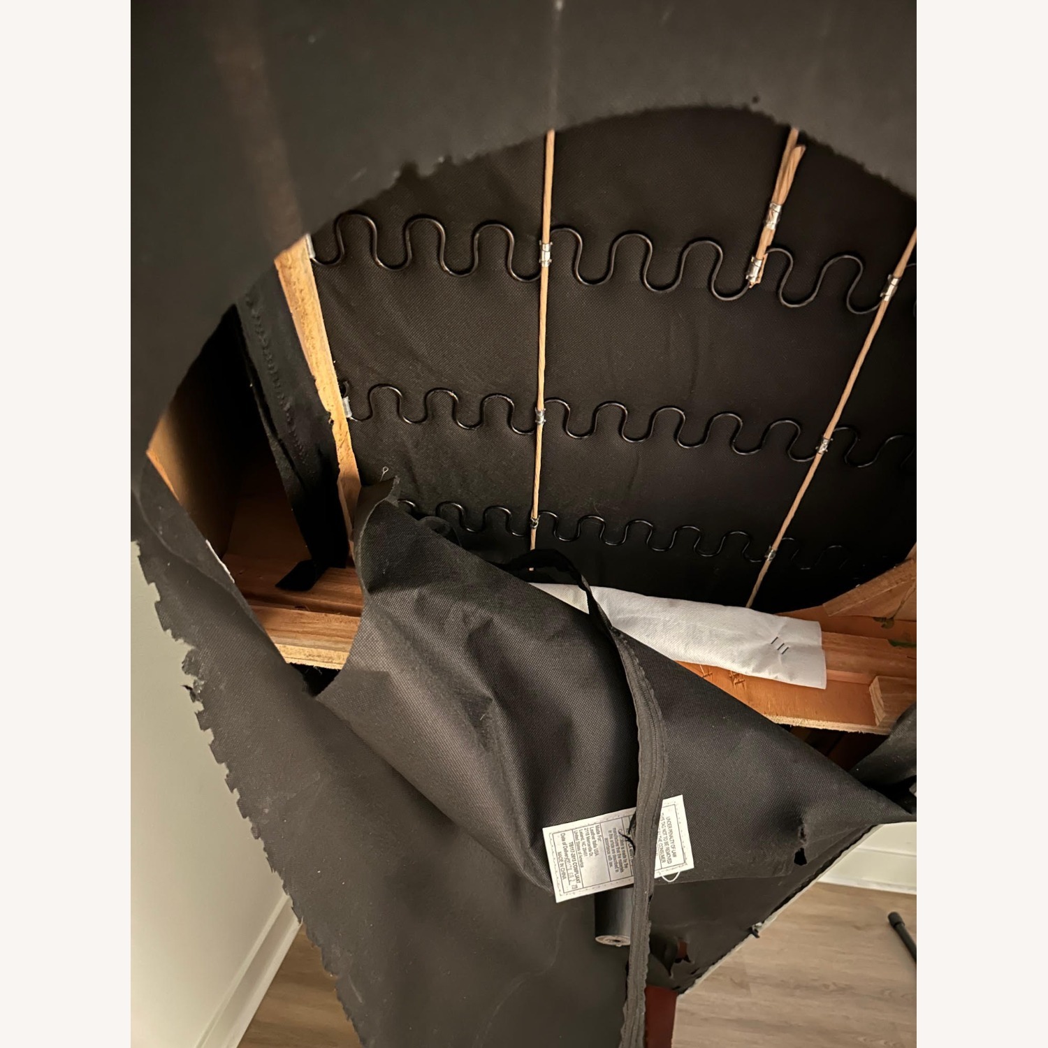 Living Spaces Westcott Blue Leather 2 Seater Sofa - image-6