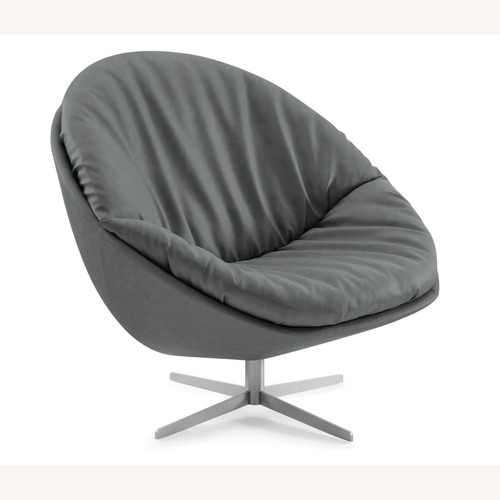 Used De Sede Dark Gray Faux Leather Accent Chair for sale on AptDeco