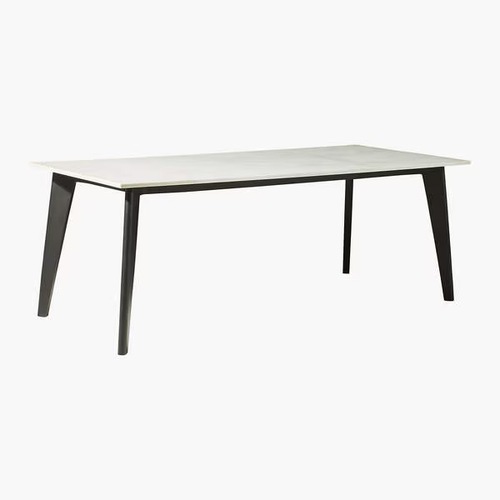 Used CB2 Harper White Marble Dining Table for sale on AptDeco