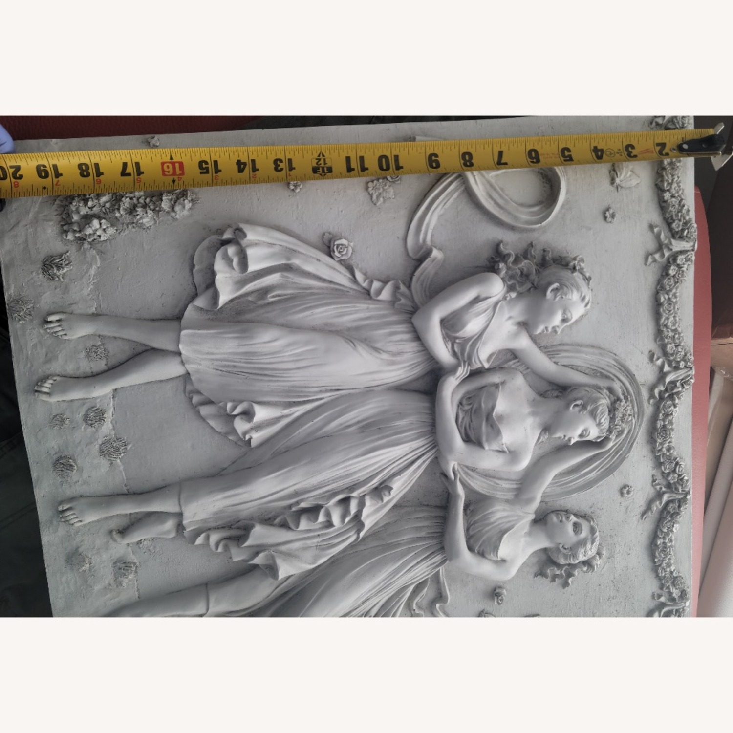 Vintage/Antique Light Gray Stone Picture Frame - image-3