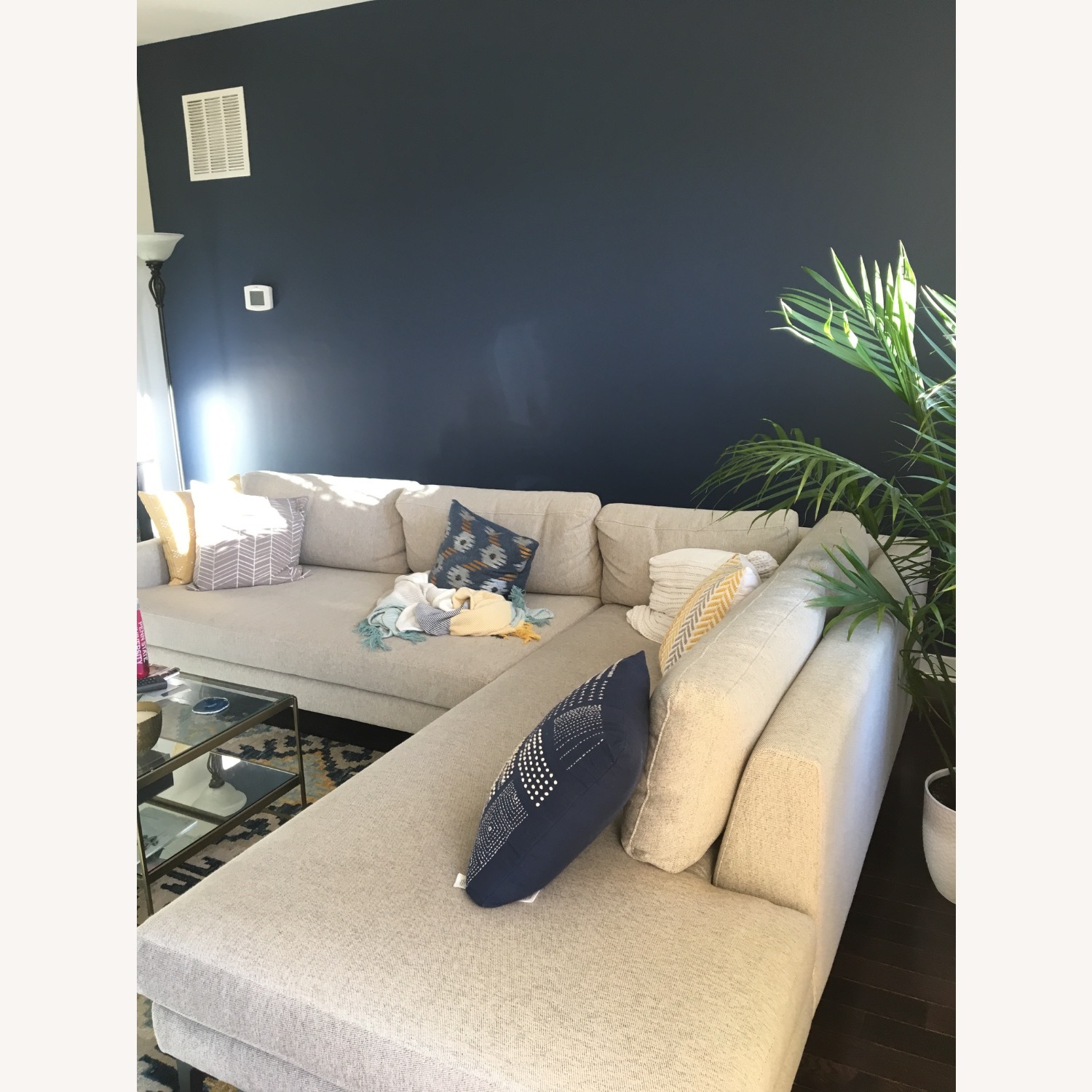 West Elm Andes Light Gray 2 Piece Sectional - image-2