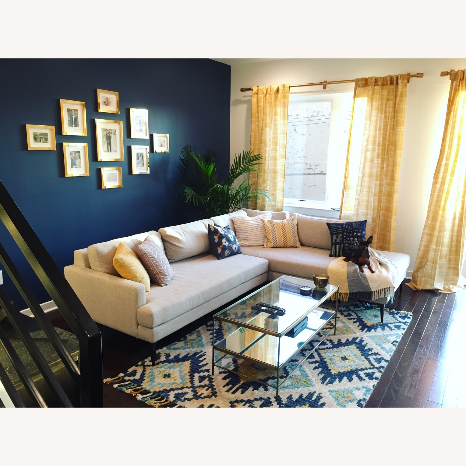 West Elm Andes Light Gray 2 Piece Sectional - image-1