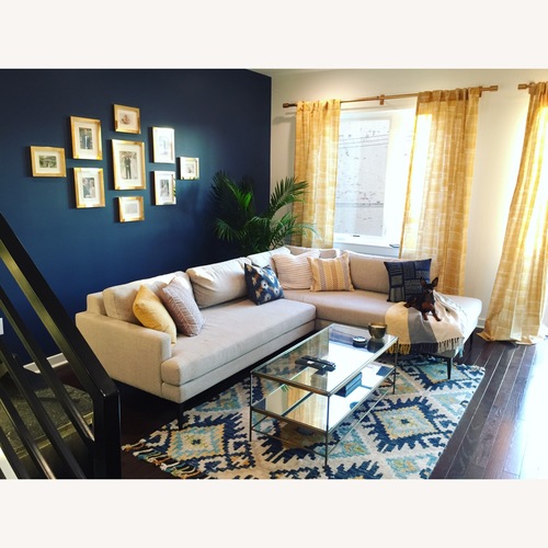 Used West Elm Andes Light Gray 2 Piece Sectional for sale on AptDeco