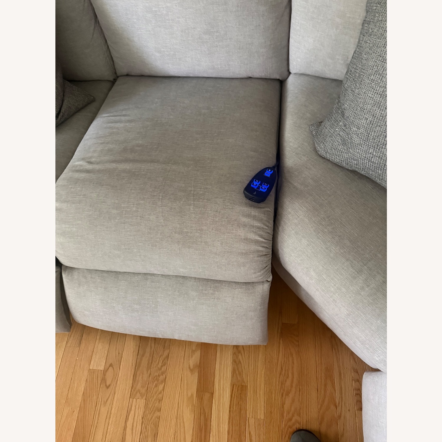 Jordan's Furniture Light Gray 3+ Piece Sectional - image-9