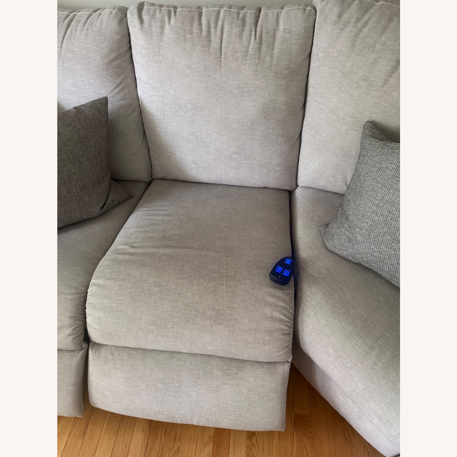 Jordan's Furniture Light Gray 3+ Piece Sectional - image-11