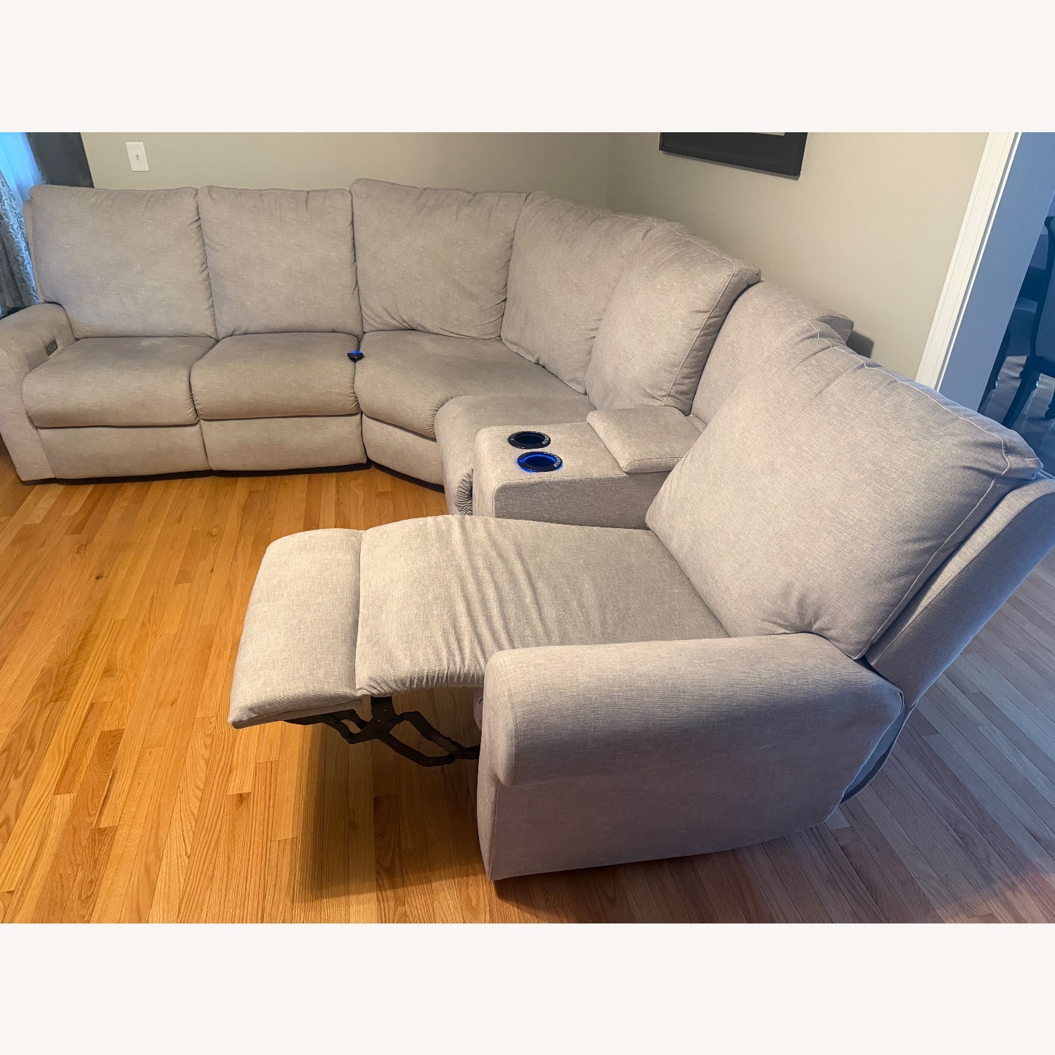 Jordan's Furniture Light Gray 3+ Piece Sectional - image-2