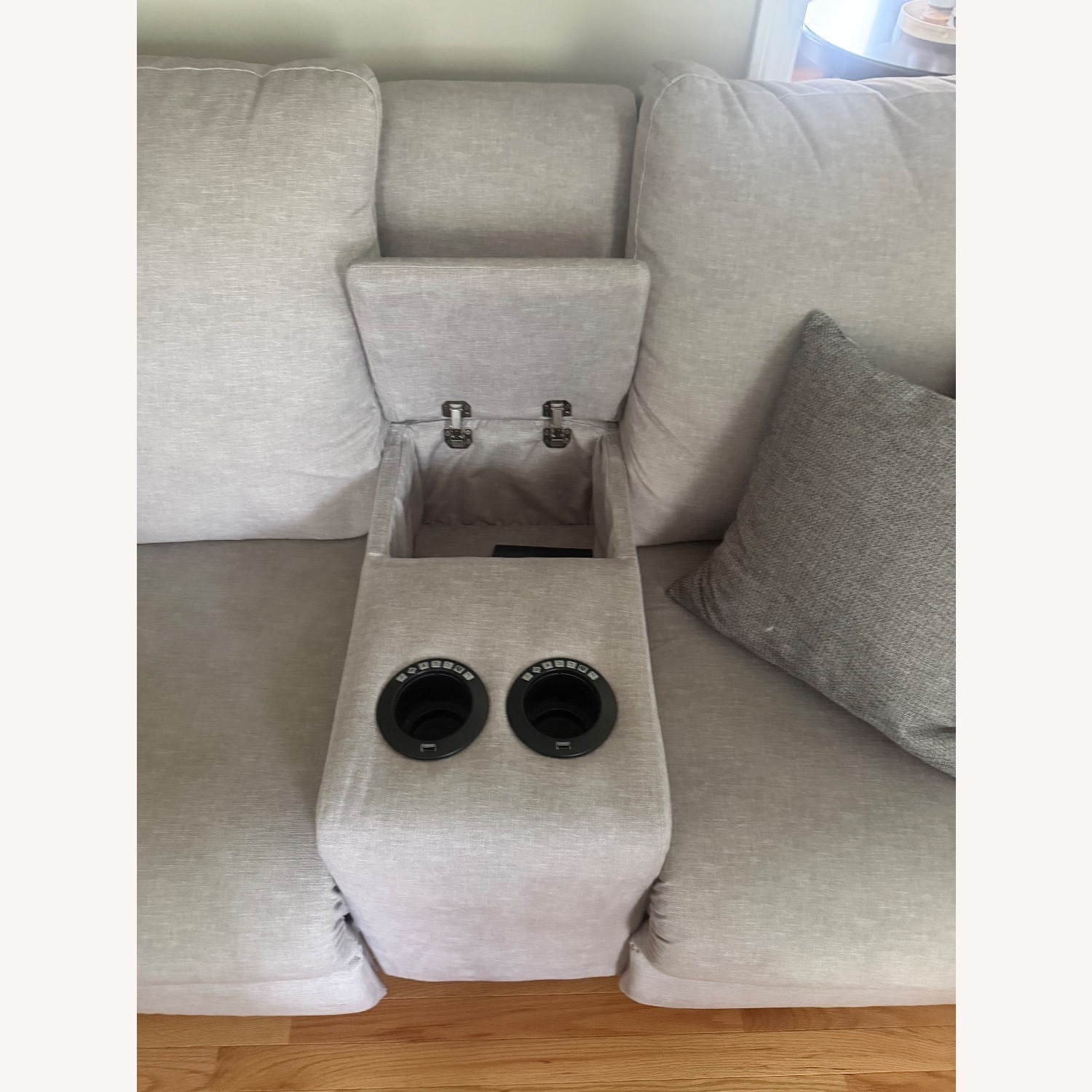 Jordan's Furniture Light Gray 3+ Piece Sectional - image-8