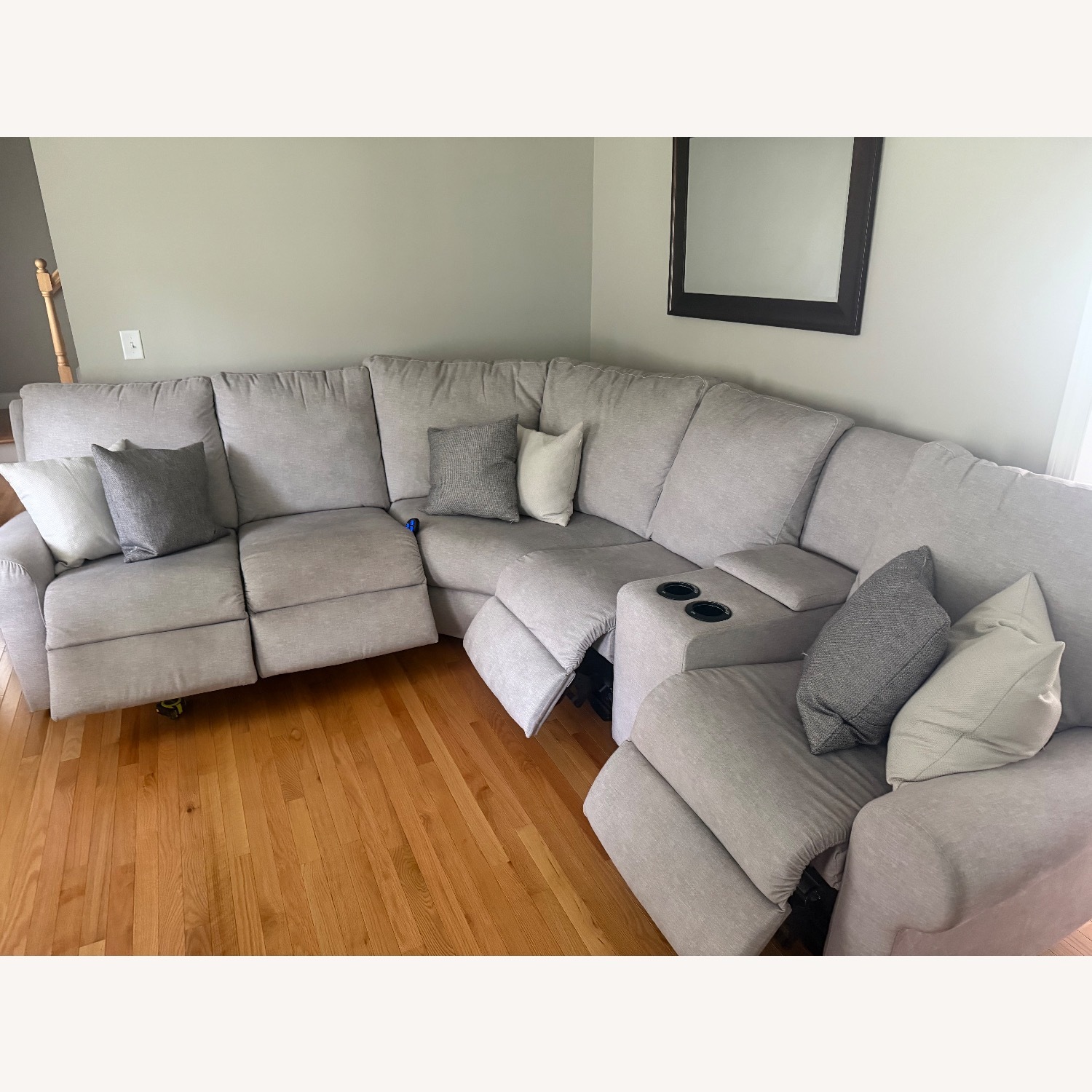 Jordan's Furniture Light Gray 3+ Piece Sectional - image-7