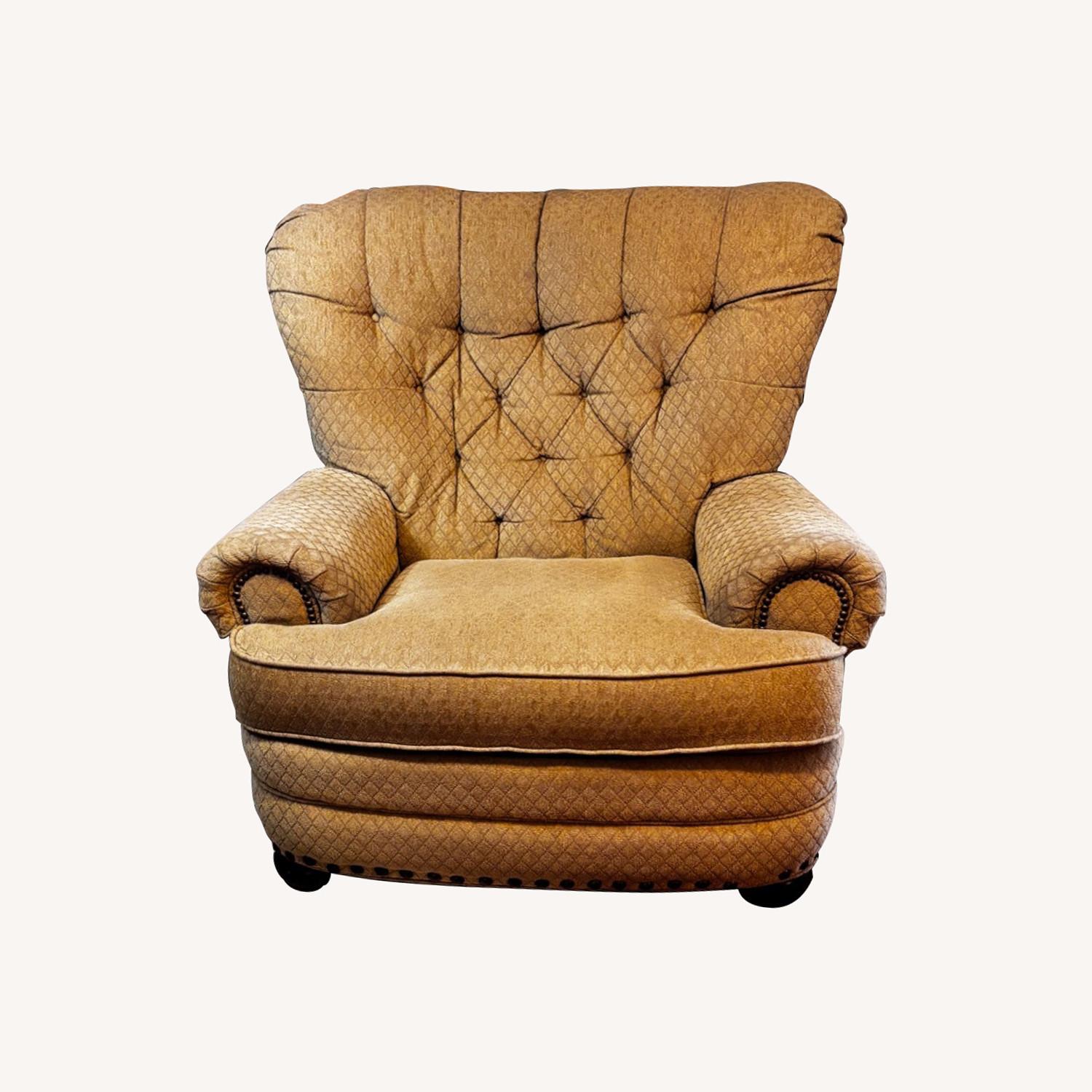 Lane Furniture Gold Fabric Recliner - image-0