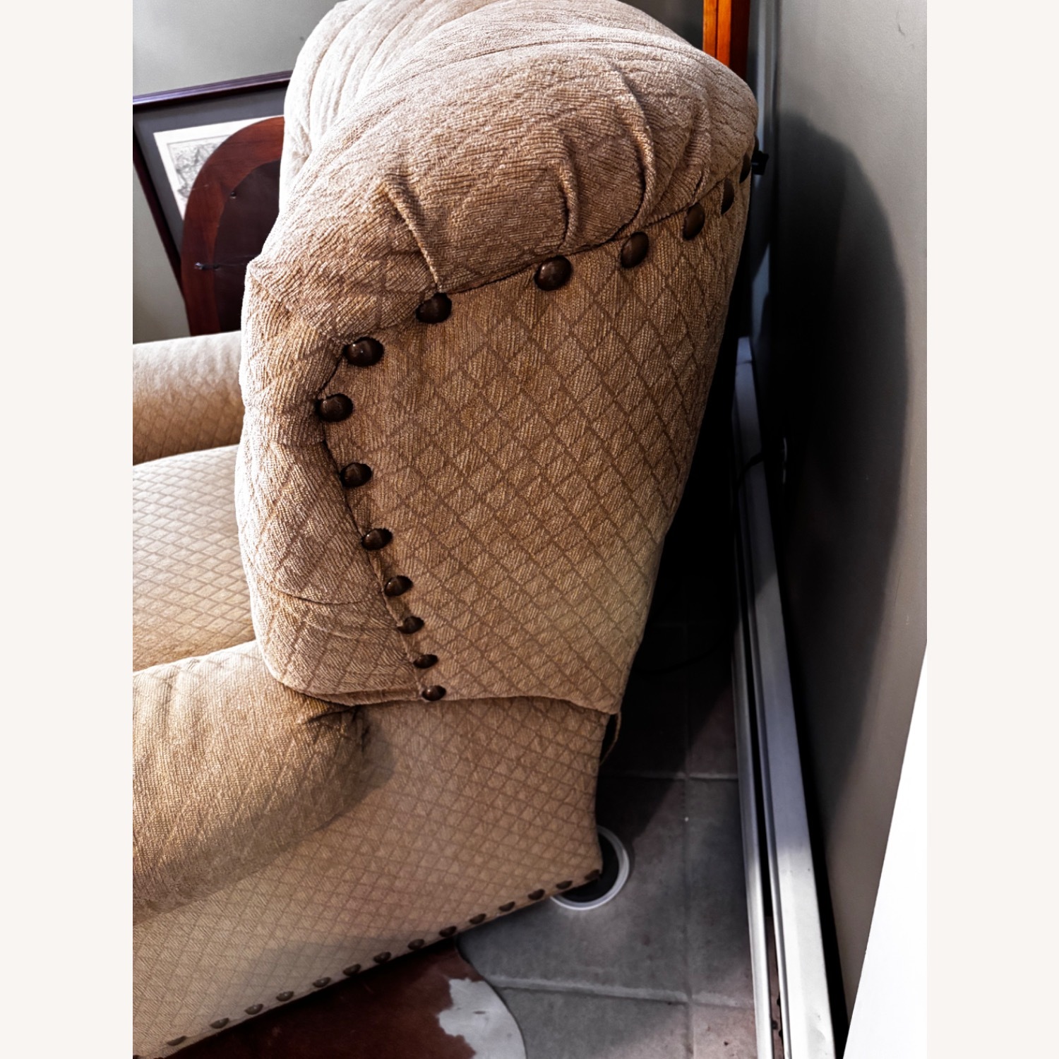 Lane Furniture Gold Fabric Recliner - image-3