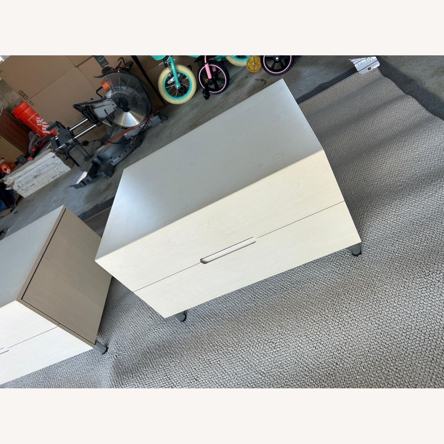 Pair of Mid-Century Modern Light Wood Nightstands - image-4