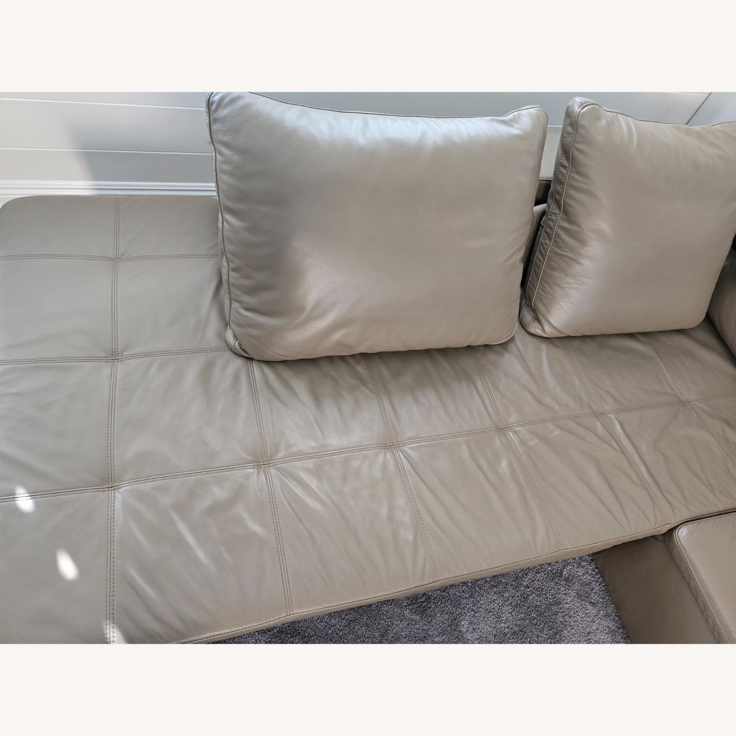 BoConcept Mezzo Modern Taupe Leather 2 Piece Sectional - image-5