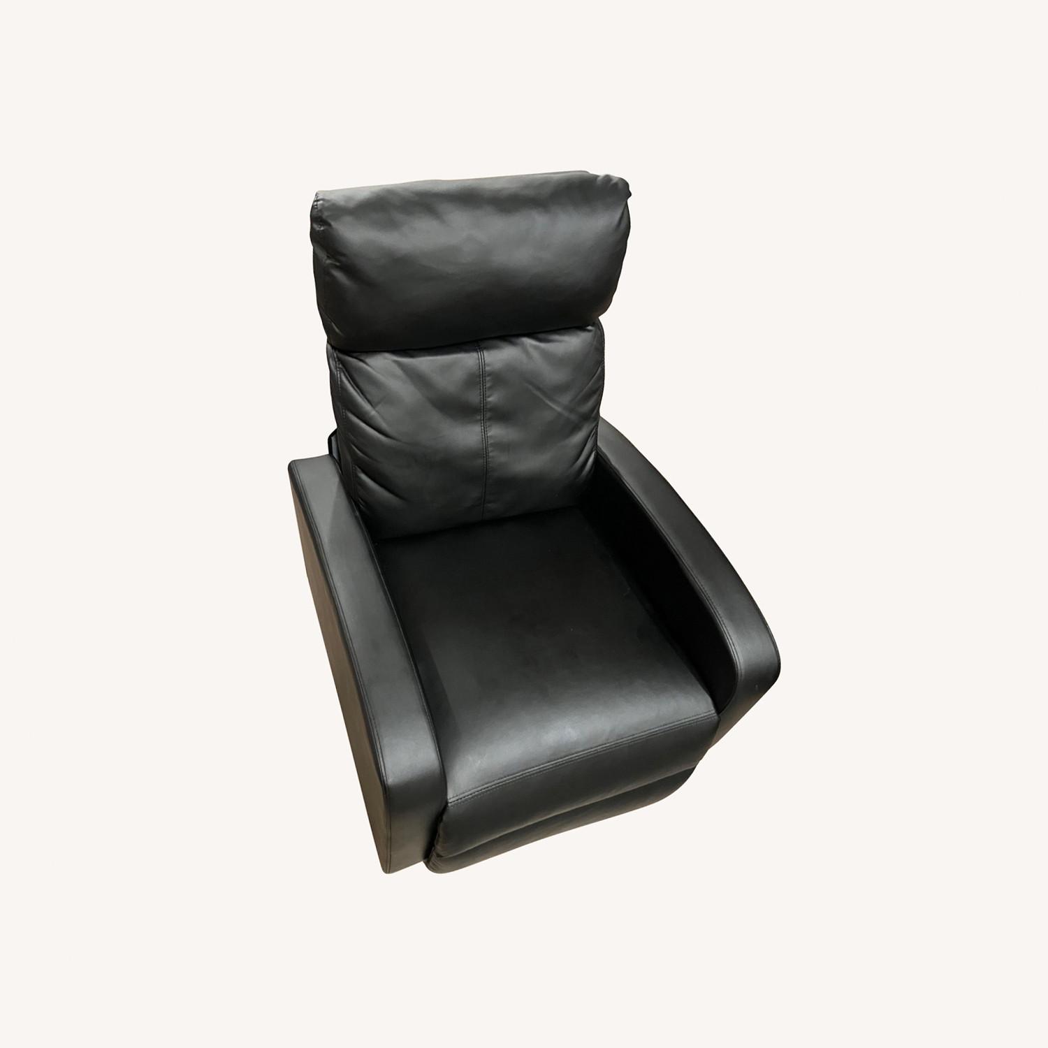 Modern Black Fabric Recliner - image-0