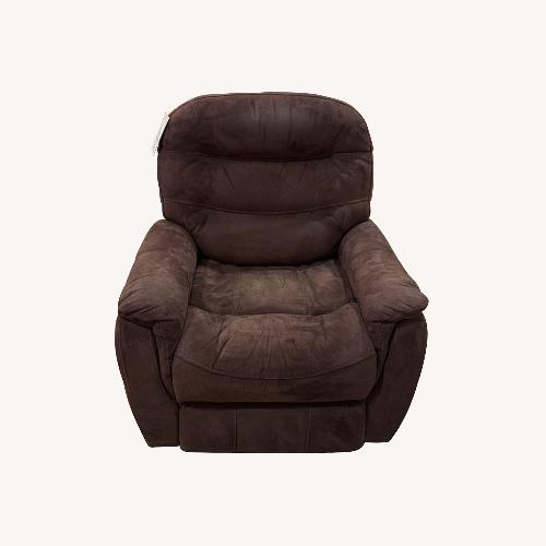 Used Microfiber Electric Recliner Mocha for sale on AptDeco