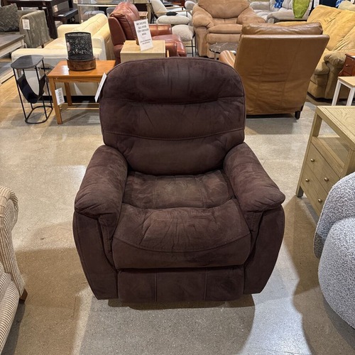 Used Microfiber Electric Recliner Mocha for sale on AptDeco