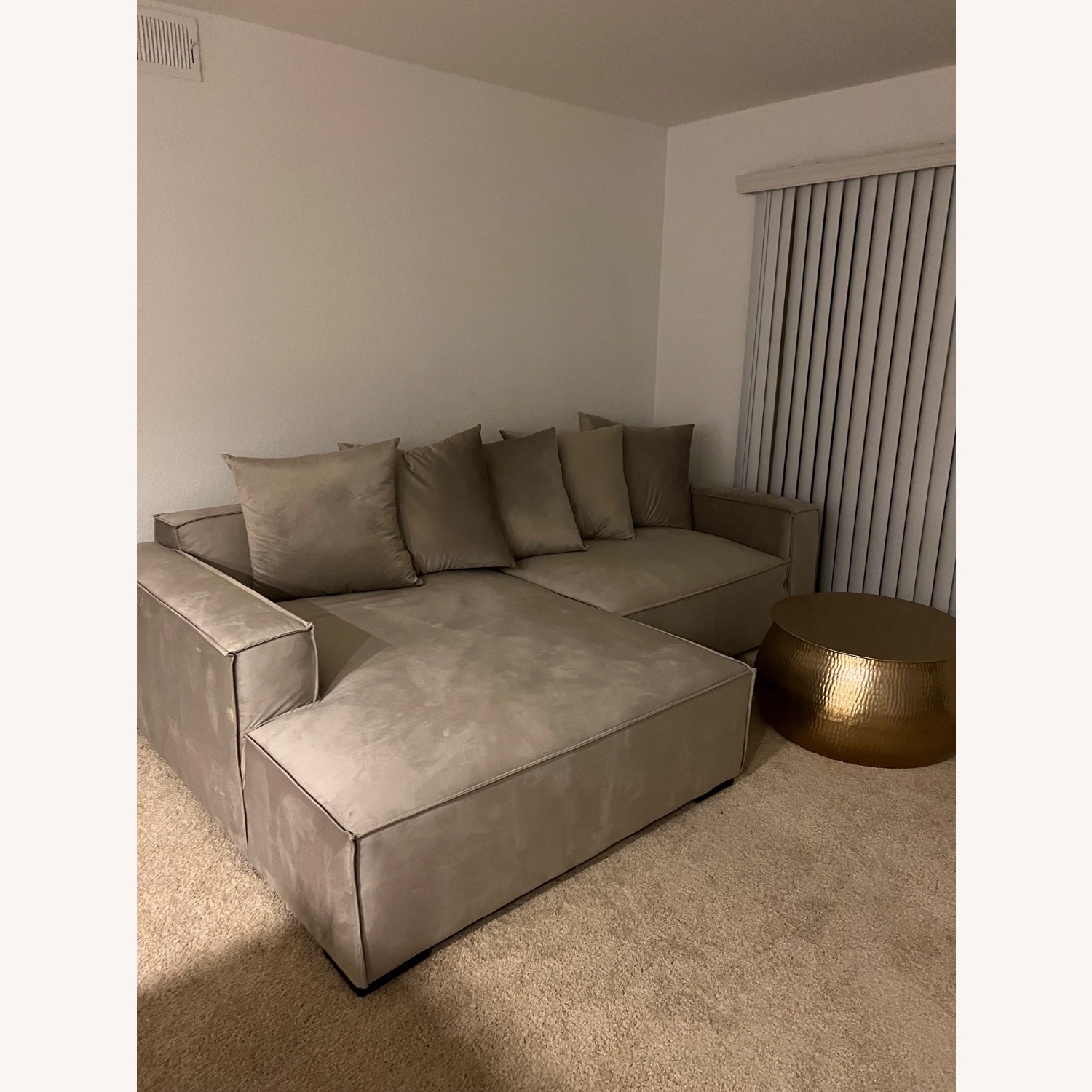 Two Piece Upholstered Sectional - image-1