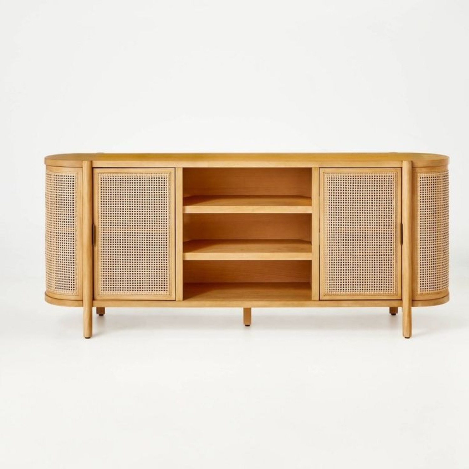 Portola Hills Caned Door TV Stand Natural - image-2