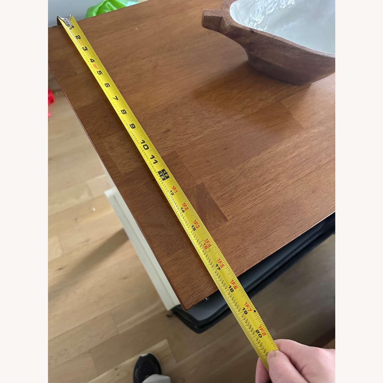 Vintage/Antique White Wood Sideboard - image-7