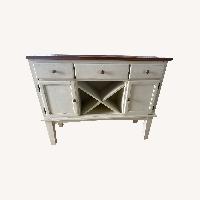 Vintage/Antique White Wood Sideboard