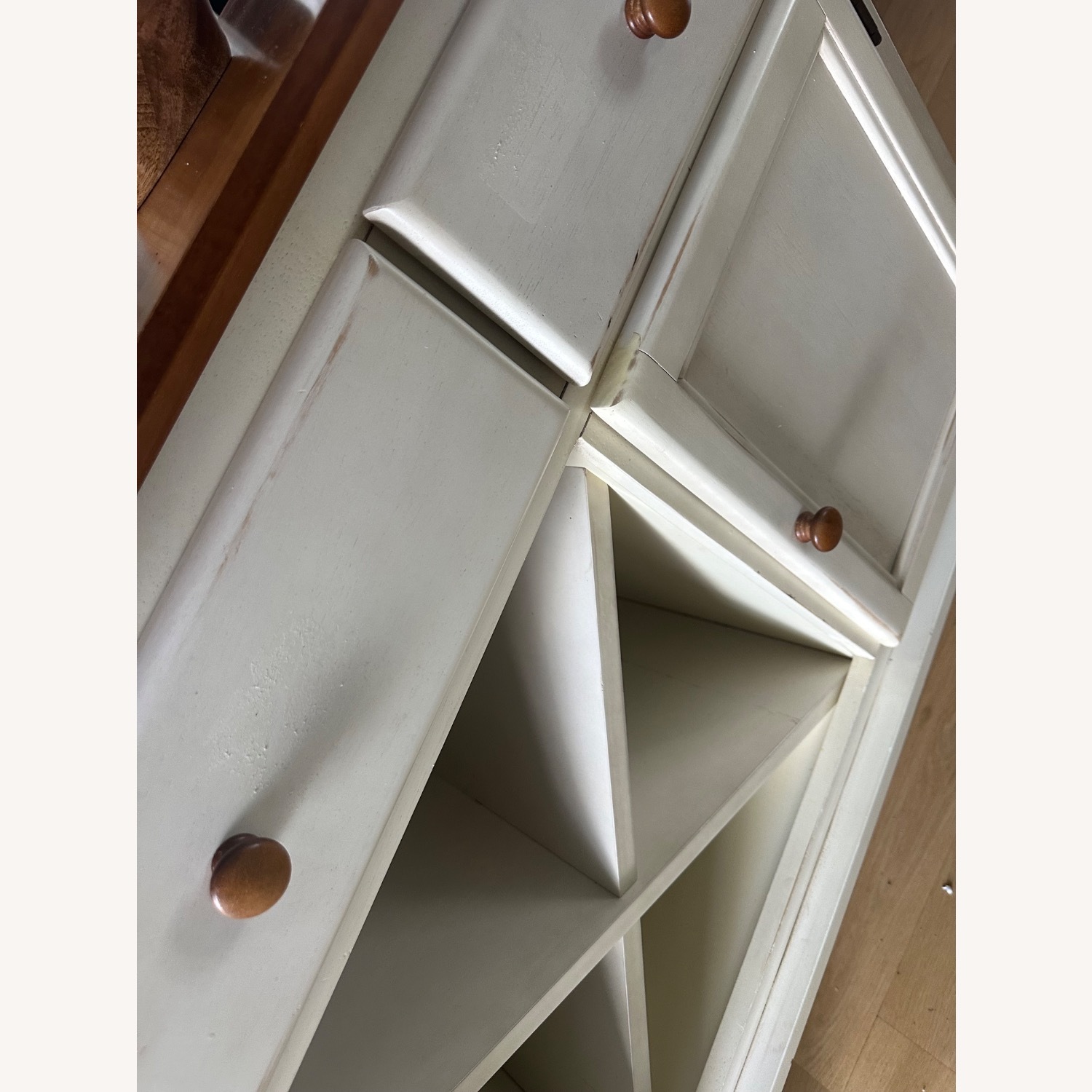 Vintage/Antique White Wood Sideboard - image-4