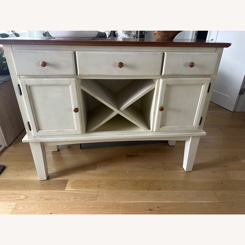 Used Vintage/Antique White Wood Sideboard for sale on AptDeco