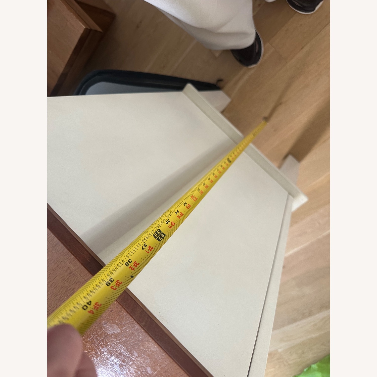 Vintage/Antique White Wood Sideboard - image-8