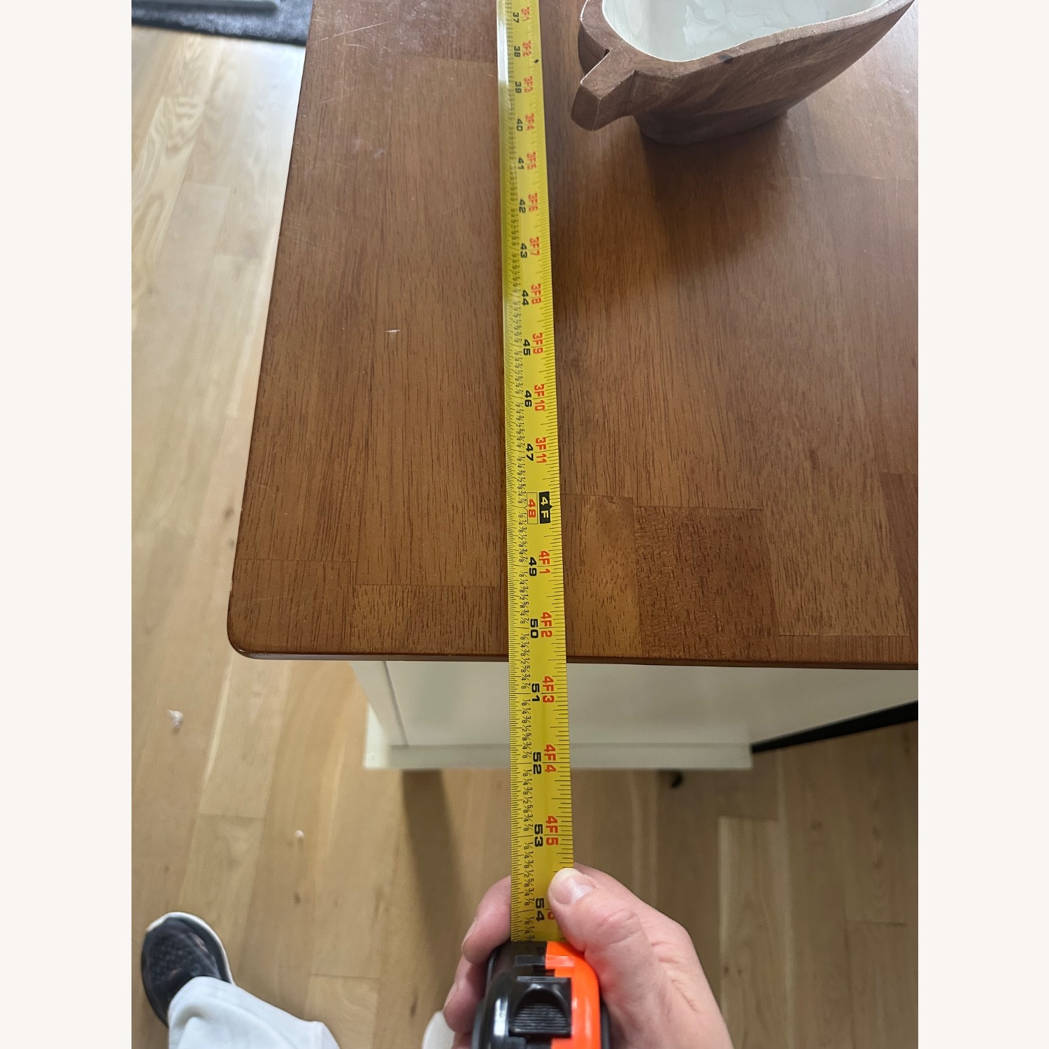 Vintage/Antique White Wood Sideboard - image-6