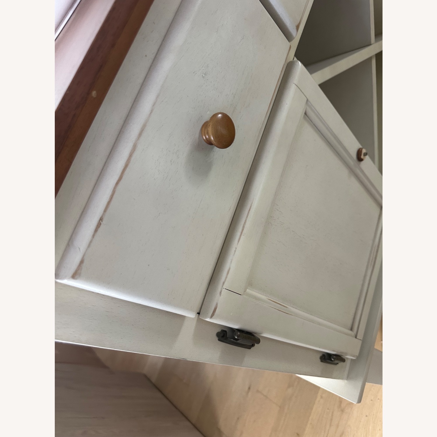 Vintage/Antique White Wood Sideboard - image-5