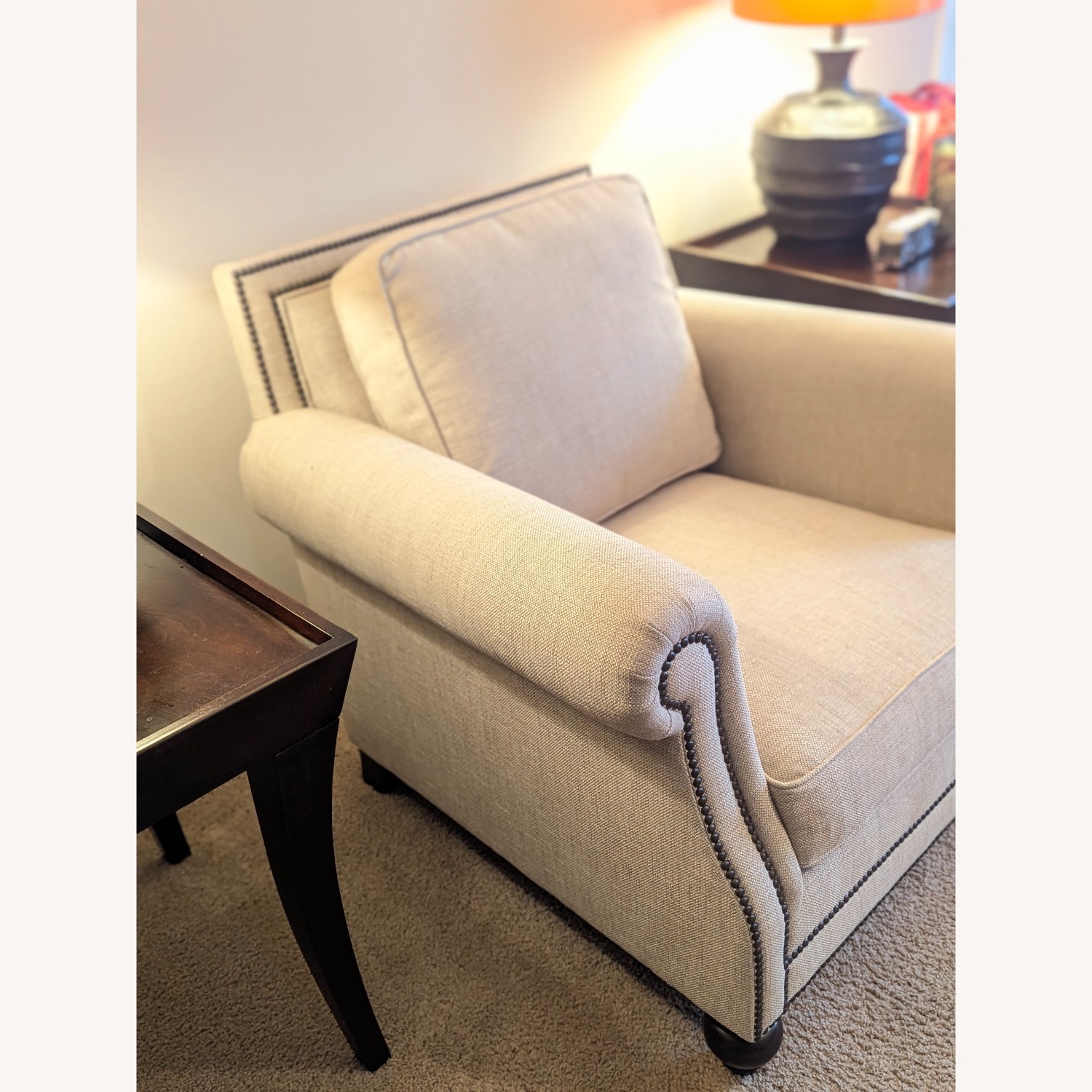 Bernhardt Furniture Brae Natural Fabric Armchair - image-8