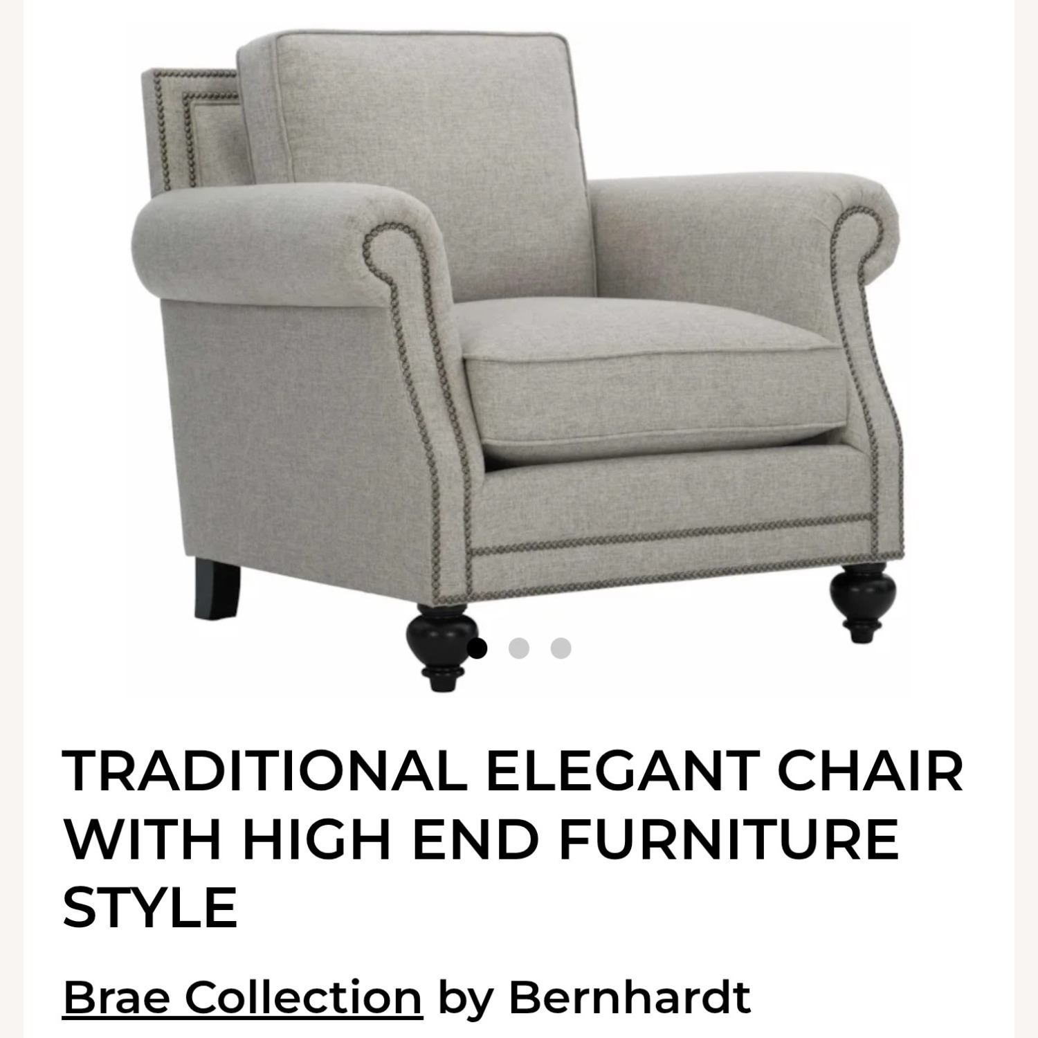Bernhardt Furniture Brae Natural Fabric Armchair - image-1
