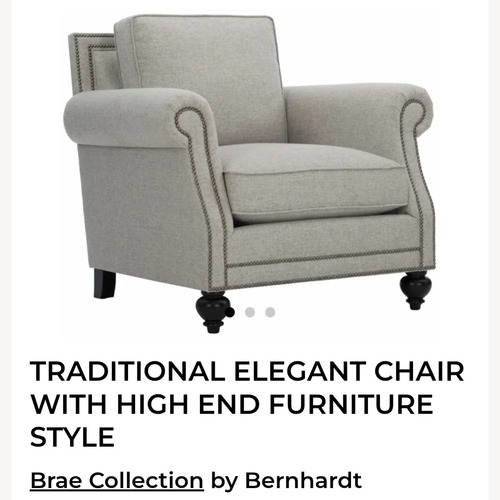 Used Bernhardt Furniture Brae Natural Fabric Armchair for sale on AptDeco