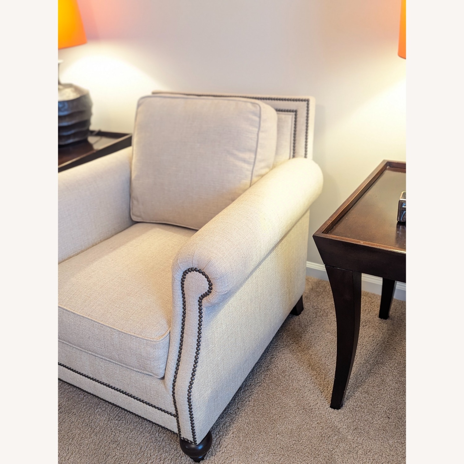 Bernhardt Furniture Brae Natural Fabric Armchair - image-9