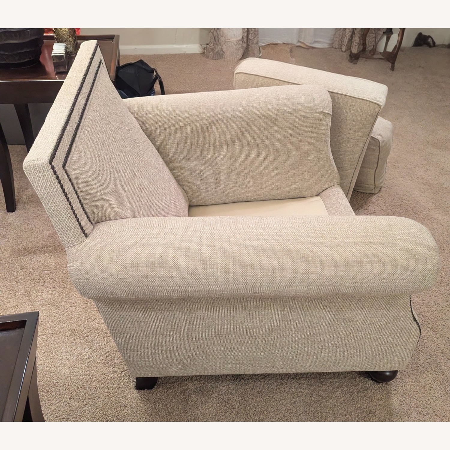 Bernhardt Furniture Brae Natural Fabric Armchair - image-10