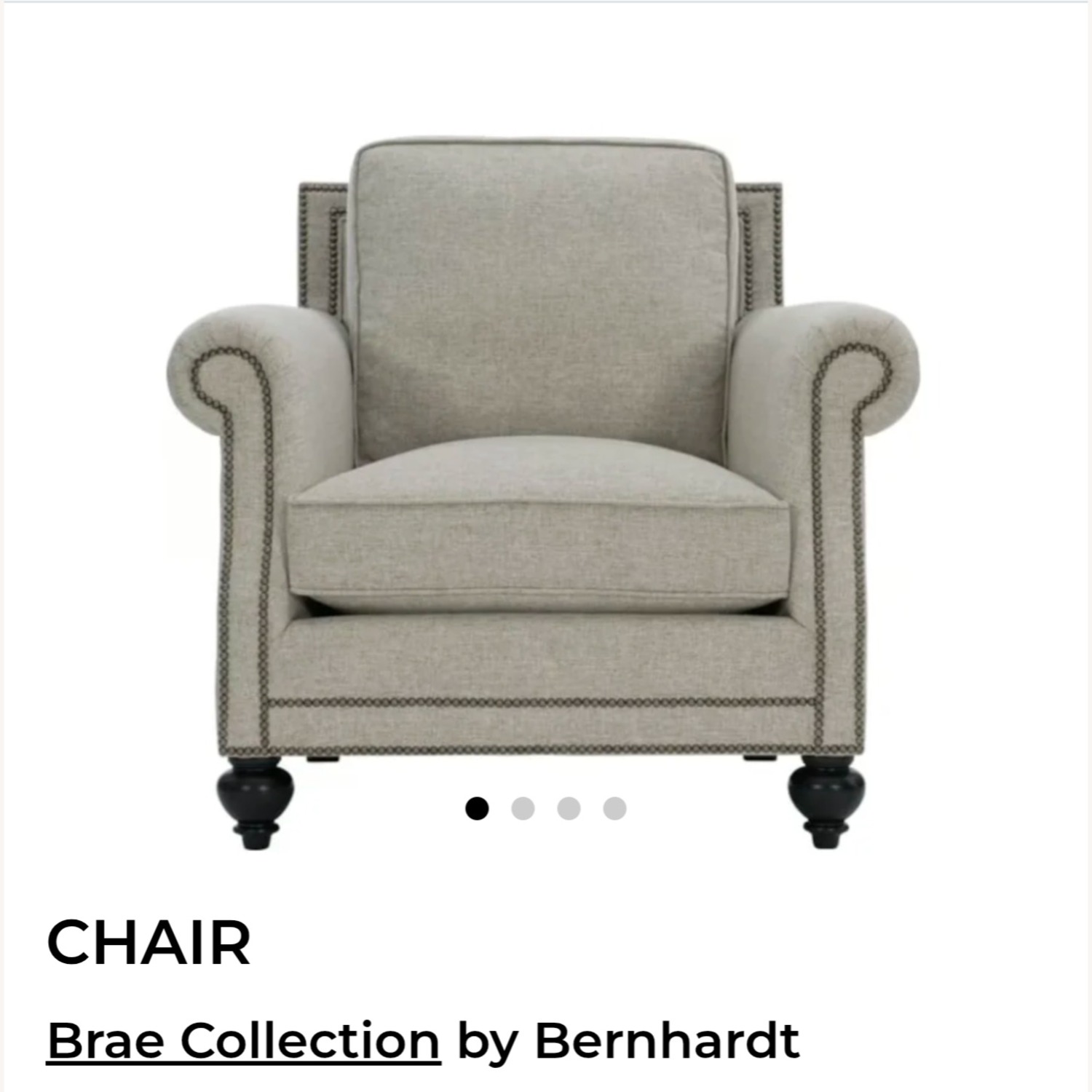 Bernhardt Furniture Brae Natural Fabric Armchair - image-2